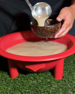 Kavafied Tanoa - Traditional Kumete Kava Bowl - Food Safe PP Material - 1.5 Gallons - 5.5 Liter Capacity