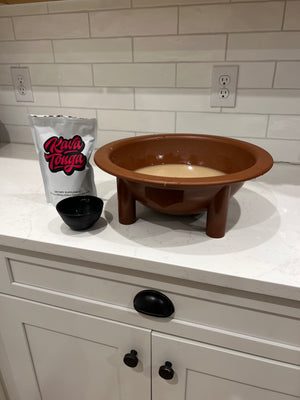 Kavafied Tanoa - Traditional Kumete Kava Bowl - Food Safe PP Material - 1.5 Gallons - 5.5 Liter Capacity