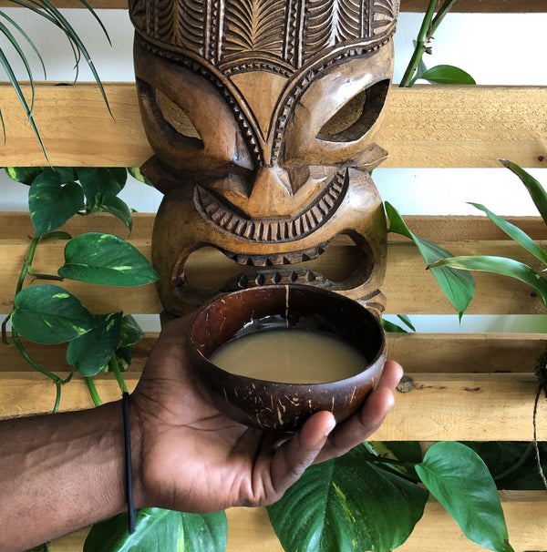 Kava drink coconut shell