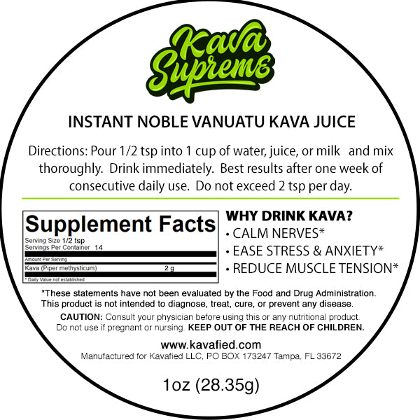 Instant Kava Supreme - Premium Dehydrated Kava Juice